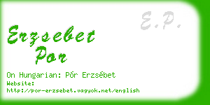 erzsebet por business card