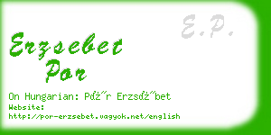 erzsebet por business card